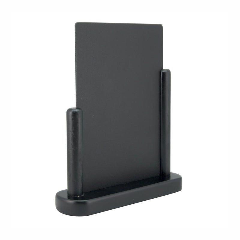 A5 Table-Top Menu Chalkboard with Black Lacquered Beechwood Stand