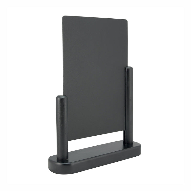 A5 Table-Top Menu Chalkboard with Black Lacquered Beechwood Stand