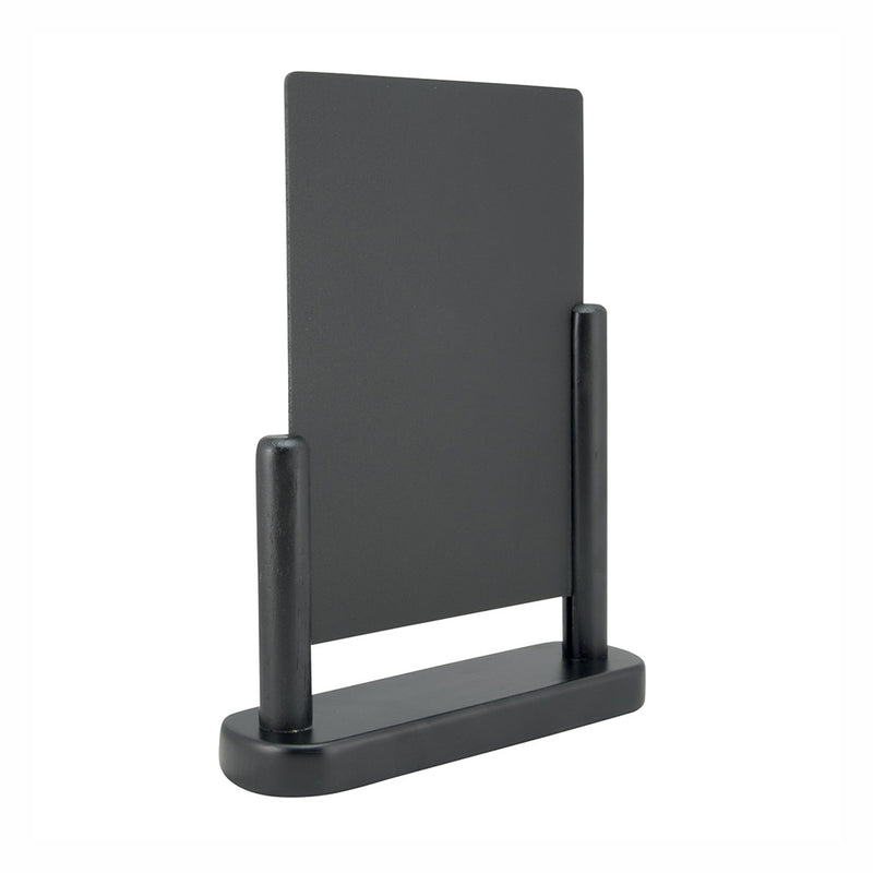 A4 Table-Top Menu Chalkboard with Black Lacquered Beechwood Stand