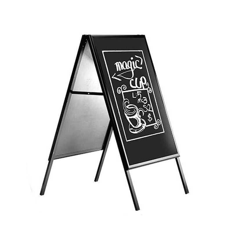 Black Chalk A-Board with Aluminium Frame - 600mm x 800mm