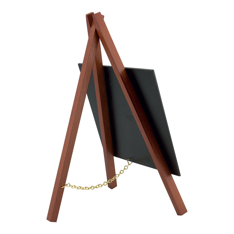 Set of 3 Mini Table Top Chalkboards on Dark Wood Easels