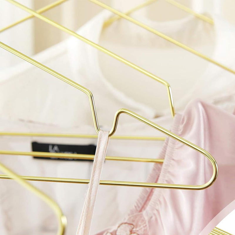 Pack of 20 Gold Space-Saving Metal Hangers
