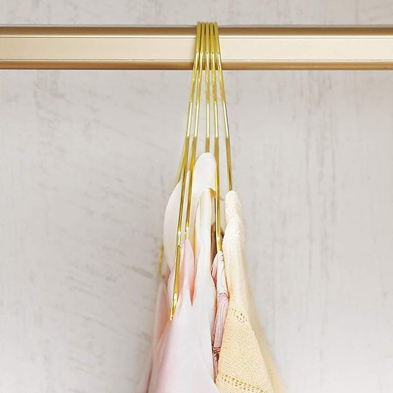 Pack of 20 Gold Space-Saving Metal Hangers