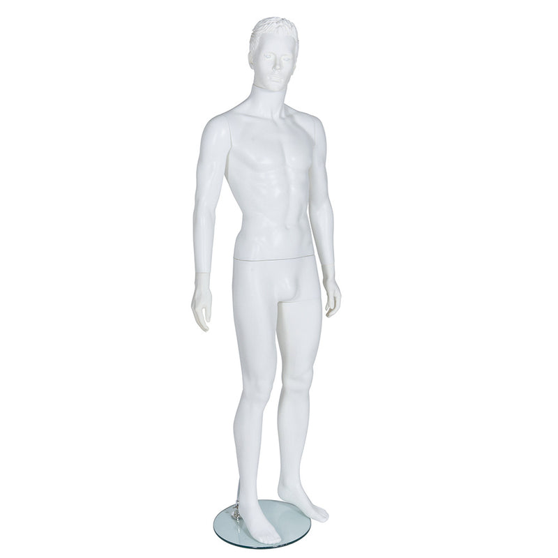 White Stylistic Male Mannequin - Upright