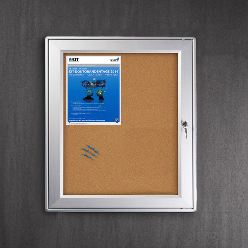 Outdoor Weatherproof Aluminium Framed 6 x A4 Cork Noticeboard - 1080 x 590mm