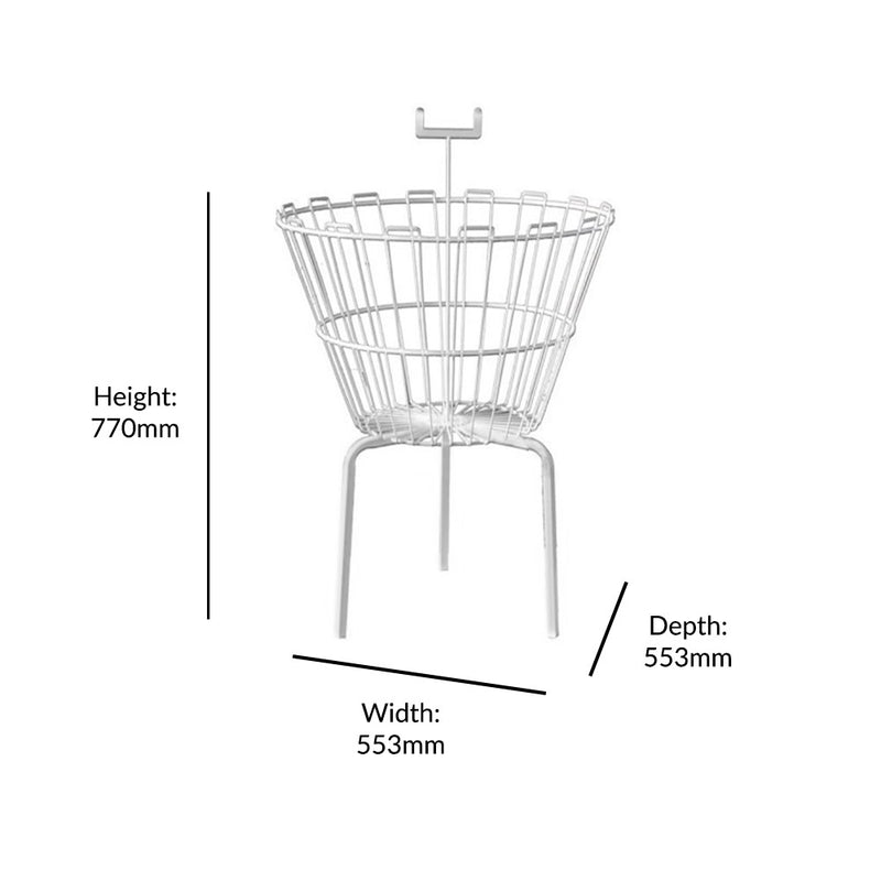 Round Dump Bin - White