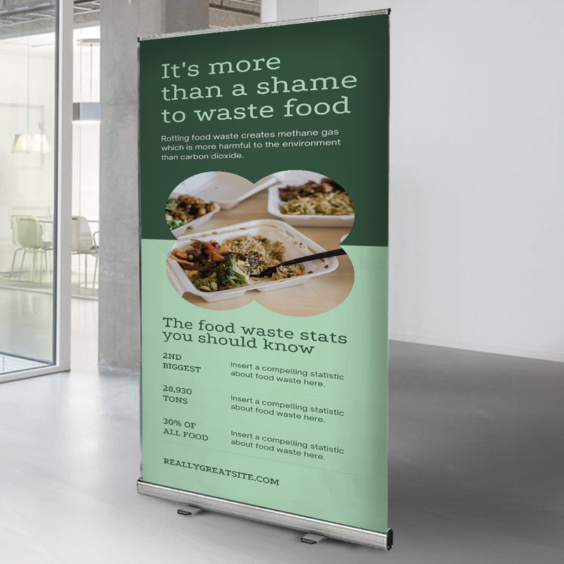 Silver Aluminium Roller Banner Stand - Suitable to Hold 2000mm High x 1200mm Wide Banners