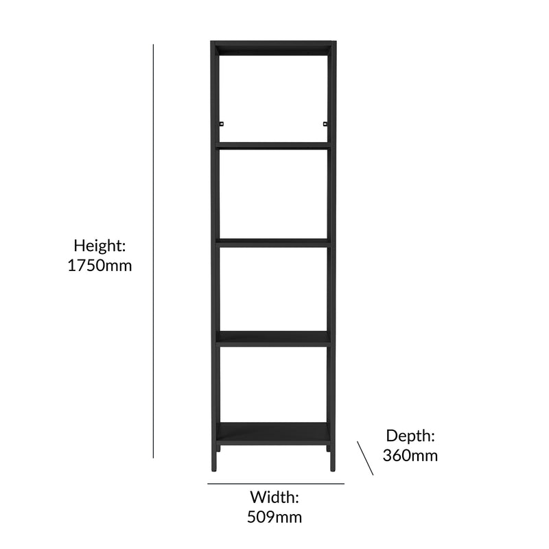 4-Tier Shelving Unit - Black