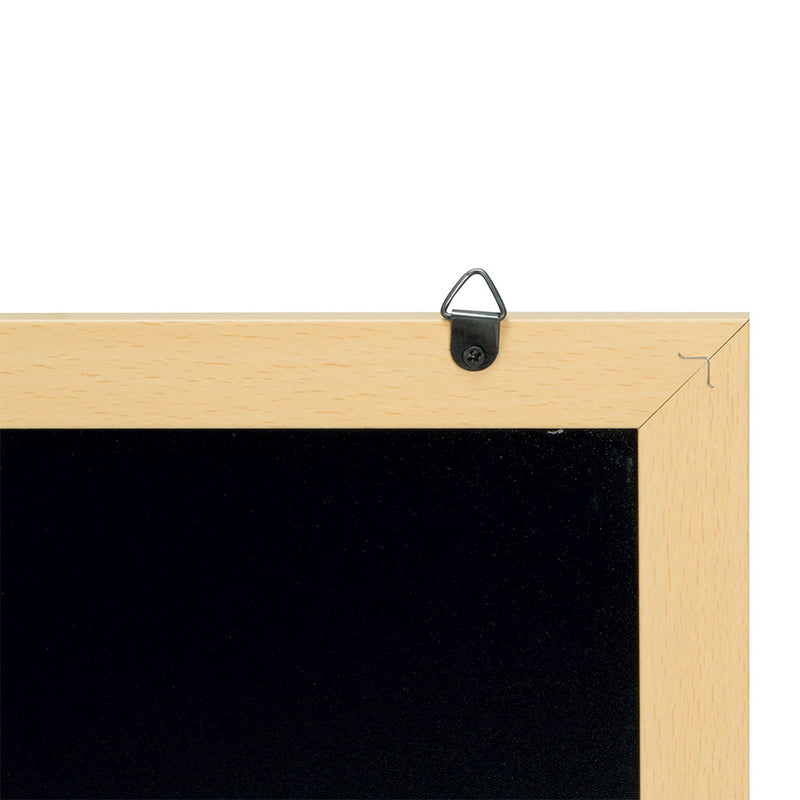 Double Sided Light Wood Framed Chalkboard with Wall Mounting Kit and Chalkboard Pen - 800mm x 600mm