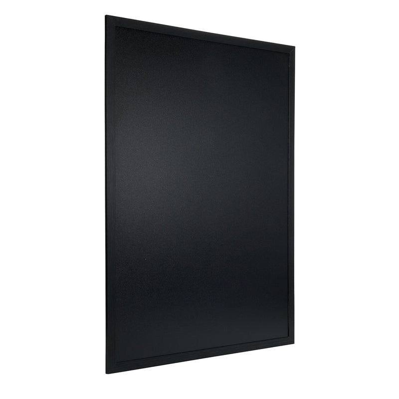 Double Sided Black Wood Framed Chalkboard with Wall Mounting Kit and Chalkboard Pen - 800mm x 600mm