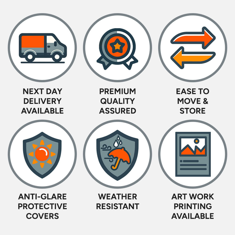 A1 double-sided black sign – weatherproof A-board for forecourts and retail fronts