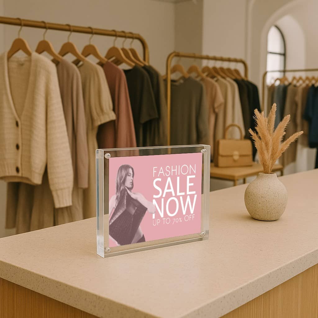 Pack of 6 A5 Magnetic Acrylic Block - 15mm