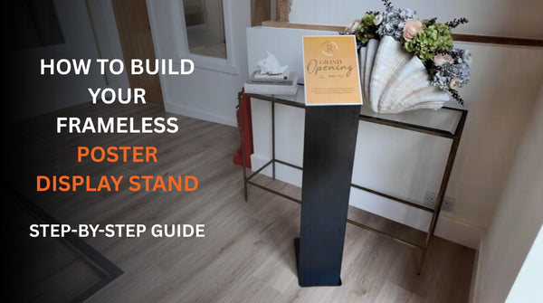 How to Assemble a Black Frameless Freestanding Poster Display Stand