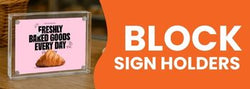 Display Risers & Block Sign Holders