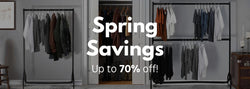 spring savings - up to 70% off