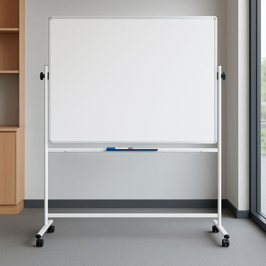 Non-Magnetic Swivel Landscape Mobile Whiteboard - 1200mm x 1200mm