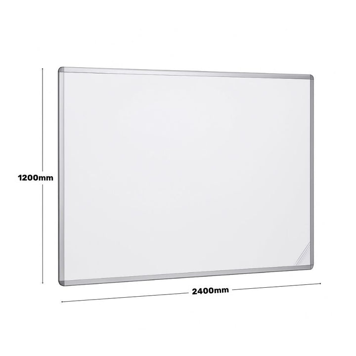 Product image with dimension markers for 1800mm width and 1200mm height magnetic whiteboard.