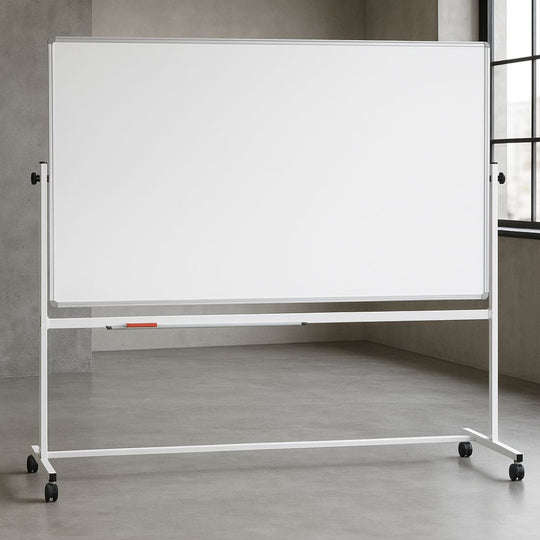 Non-Magnetic Swivel Landscape Mobile Whiteboard - 1800mm x 1200mm
