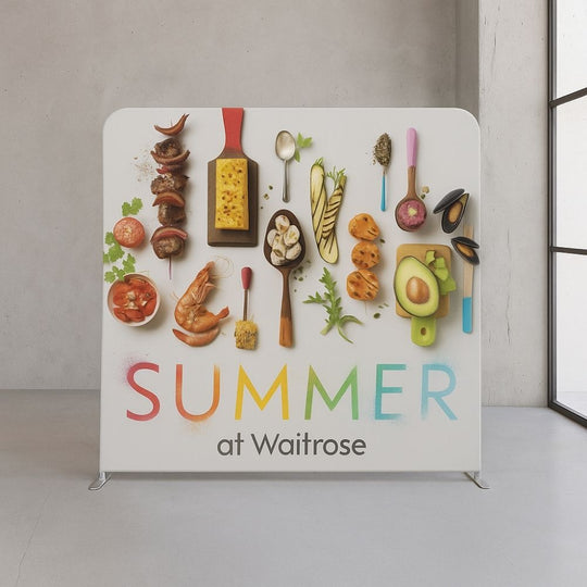 Double-Sided Straight Tension Fabric Exhibition Backdrop Display inc. Graphic Printing - 2000mm