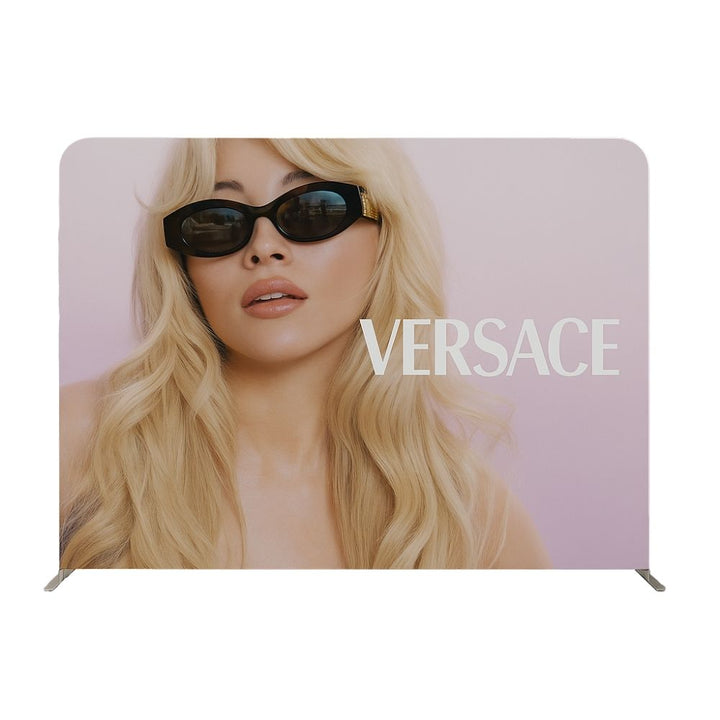 3000mm straight tension fabric stand – dual-sided exhibition display with custom printing for branded presentations  