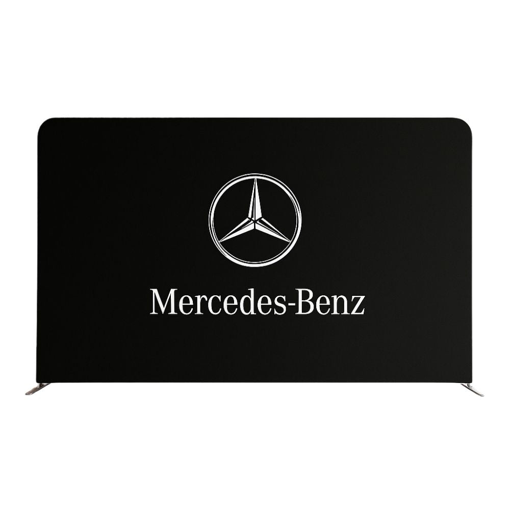 4000mm printed tension fabric display – straight dual-sided backdrop for high-impact exhibition stands and brand activations  