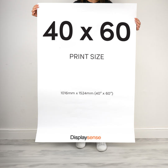 60" x 40" Printing Service on 190gsm Silk Paper for Indoor Posters and Signage
