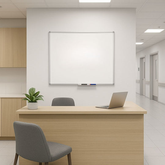 Heavy Duty Magnetic 'VES' Steel Dry Wipe Whiteboard - 600 x 900mm