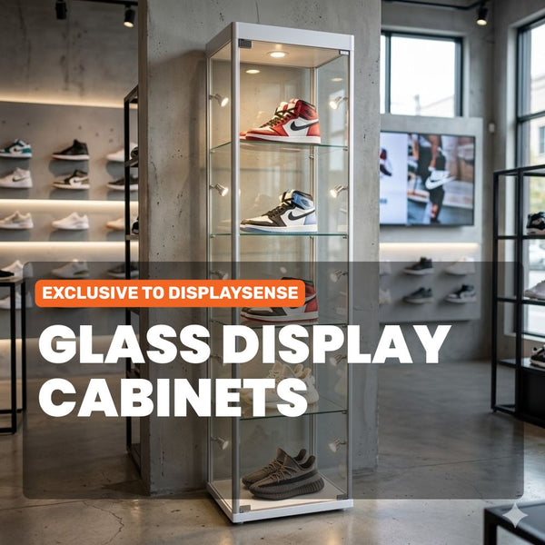 Lockable Glass Display Cabinets – Secure & LED-Lit | Displaysense