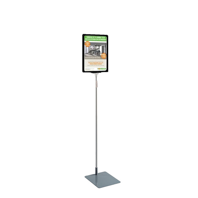 Black A4 Floor Standing Double Sided Poster Display Stand with Adjustable Height 800-1450mm