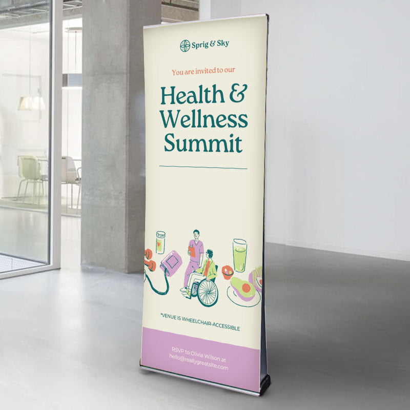 Premium Double Sided Aluminium Front Loading Roller Banner Stand for 2100mm High x 800mm Wide Banners