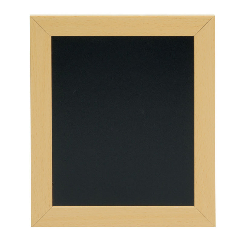 Double Sided Light Wood Framed Chalkboard with Wall Mounting Kit and Chalk Pen - 240mm x 200mm