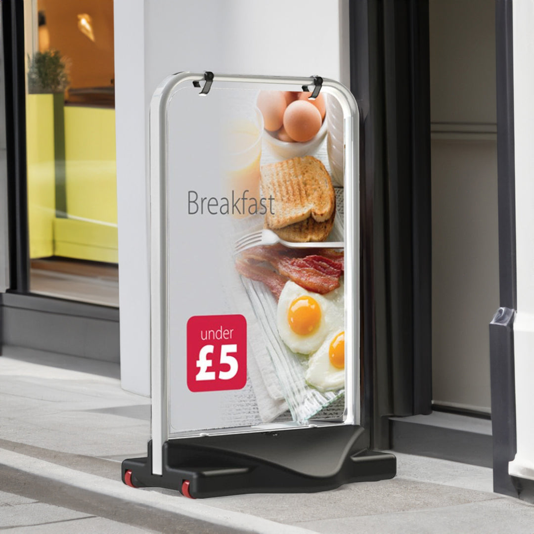 A1 Double Swing Pavement Sign w Water Base | Displaysense