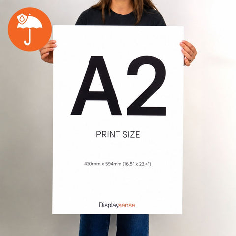 A2 Printing Service on 220gsm Waterproof Polypropylene for Outdoor Posters and Signage