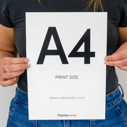Professional A4 indoor poster printing on smooth 190gsm silk paper for vibrant and durable signage.
