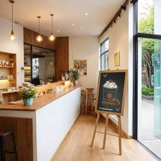 Adjustable Light Lacquered Pinewood Easel - 1650mm x 740mm