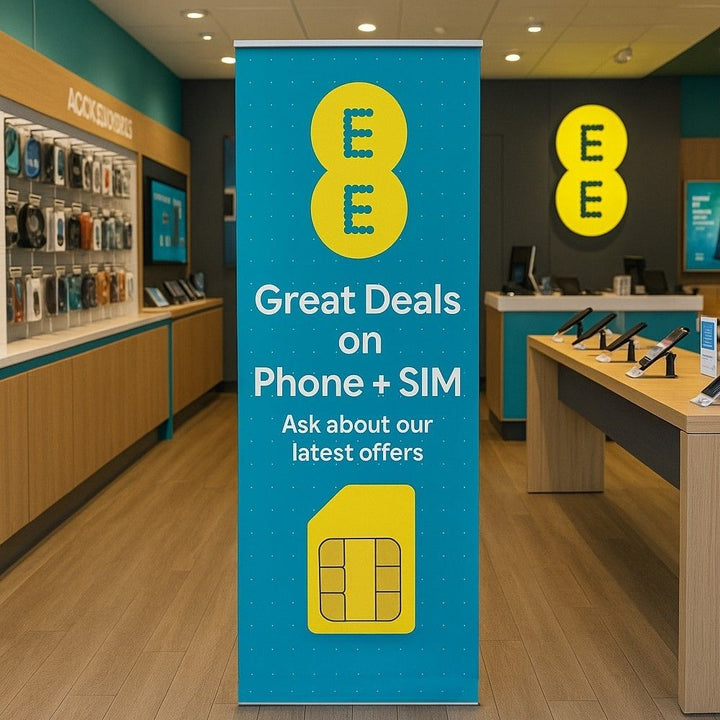 Banner Sim Card Premium Aluminium Roller Banner Stand | Displaysense