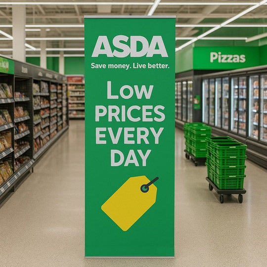 Premium Aluminium Front Loading Roller Banner Stand inc. Printing Service - 2100mm High x 800mm Wide