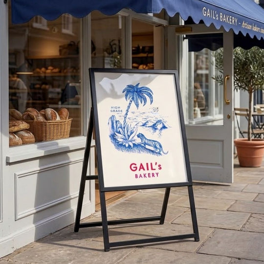 A1 Black Outdoor Poster Display Stand – Modern One-Sided Easel