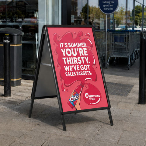 A1 Black A-Board Double Sided Pavement Sign Poster Display