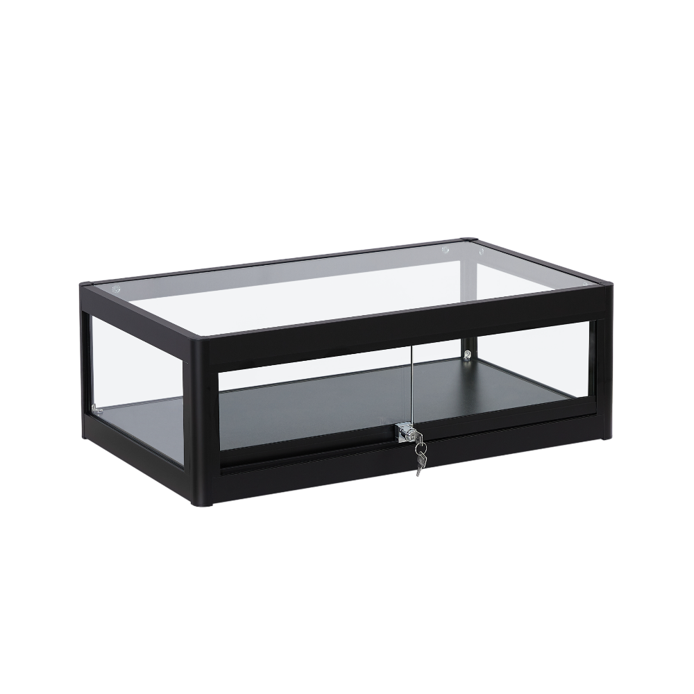 Lockable Black Countertop Display Cabinet for Retail | Displaysense