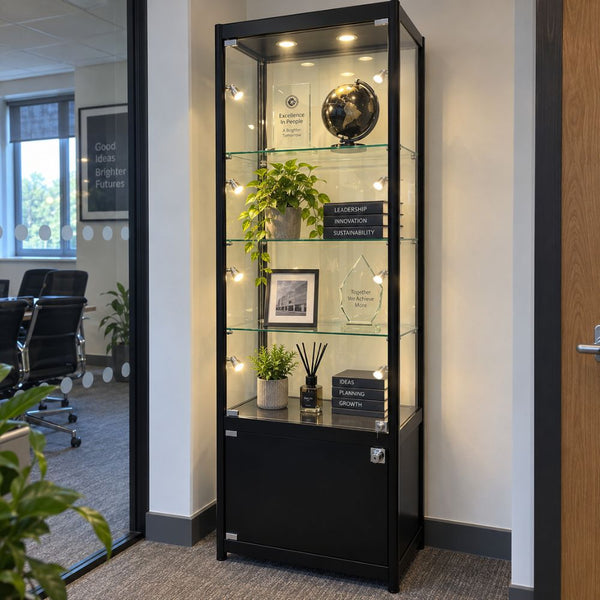 Storage Display Cabinet, 9 LED Lights, 600mm
