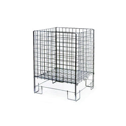 Black rust-resistant steel collapsible dump bin, 635mm wide by 770mm high, ideal for retail and storage use.
