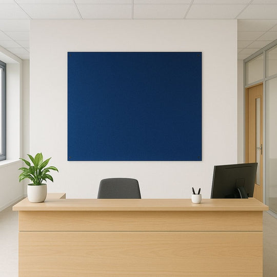 Unframed Fire Retardant Blue Felt Noticeboard - 1200mm x 1200mm