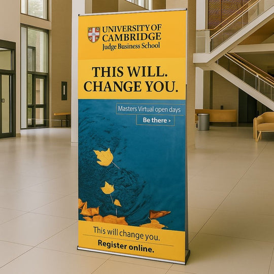 Premium Double Sided Aluminium Front Loading Roller Banner Stand for 2100mm High x 1000mm Wide Banners