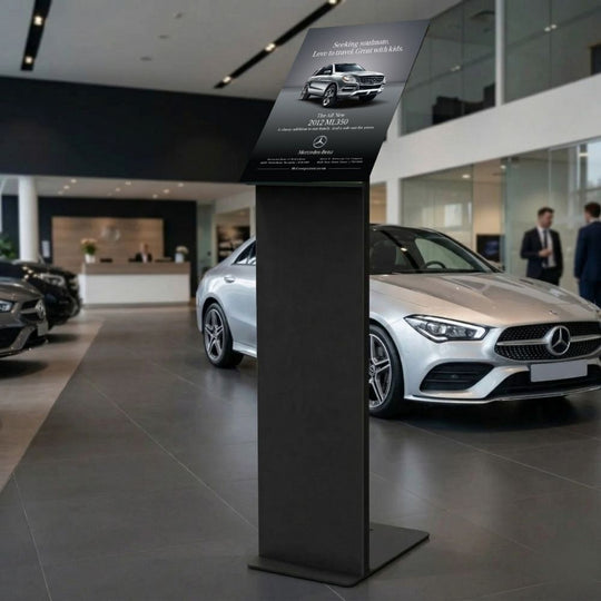 Black Frameless A3 Freestanding Showroom Poster Display Stand
