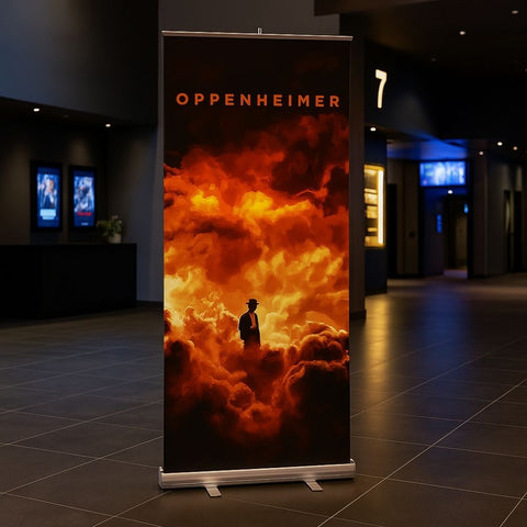 Silver Aluminium Roller Banner Stand - Suitable to Hold 2000mm High x 800mm Wide Banners