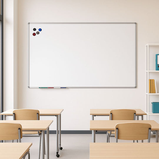 Magnetic 'VES' Steel Dry Wipe Whiteboard - 1800 X 1200mm