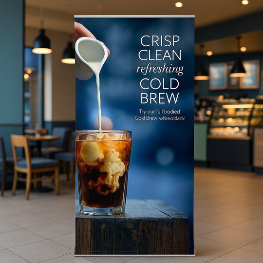 Premium Aluminium Front Loading Roller Banner Stand for 2100mm High x 1200mm Wide Banners