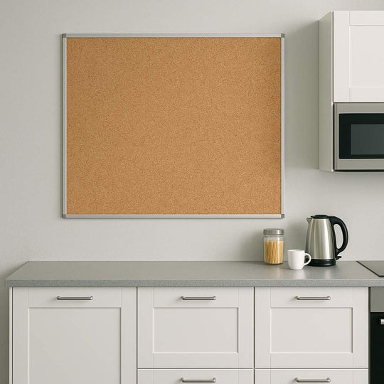 Cork Noticeboard with Aluminium Frame - 1200mm x 900mm