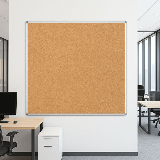 Cork Noticeboard with Aluminium Frame - 1200mm x 1200mm